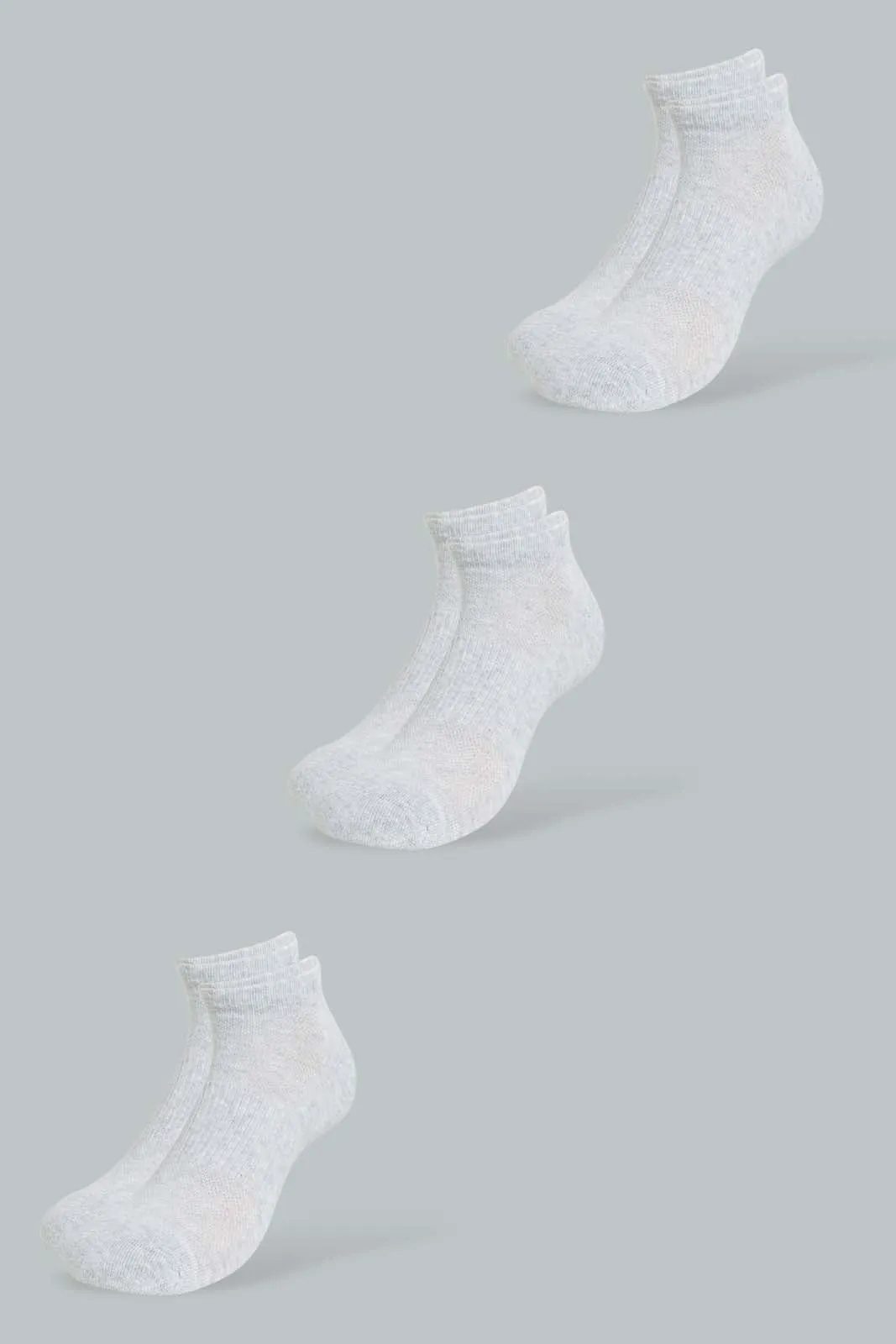 Grey Men's Sports Socks (Pack of 3)
