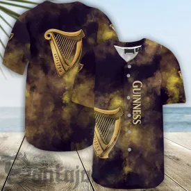 Guinness Beer Colorful Smoke Baseball Jersey