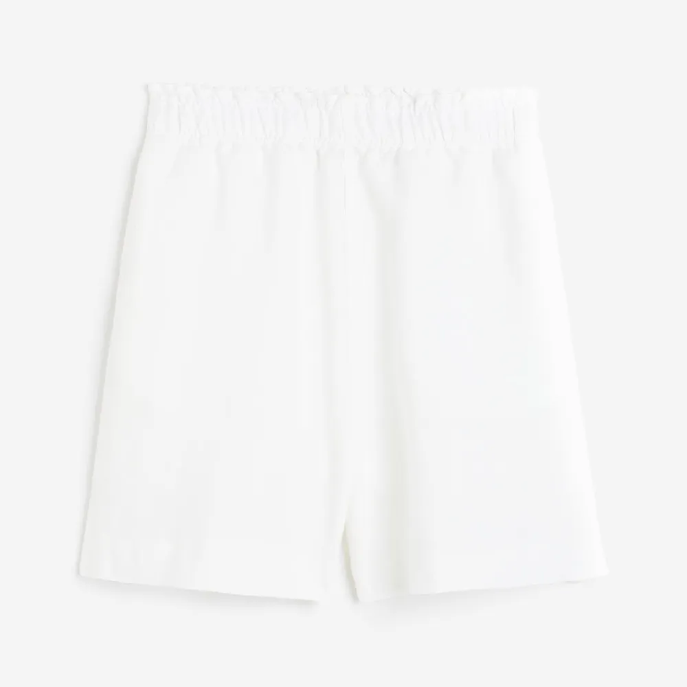 H&M Linen-blend Pull-on shorts, white