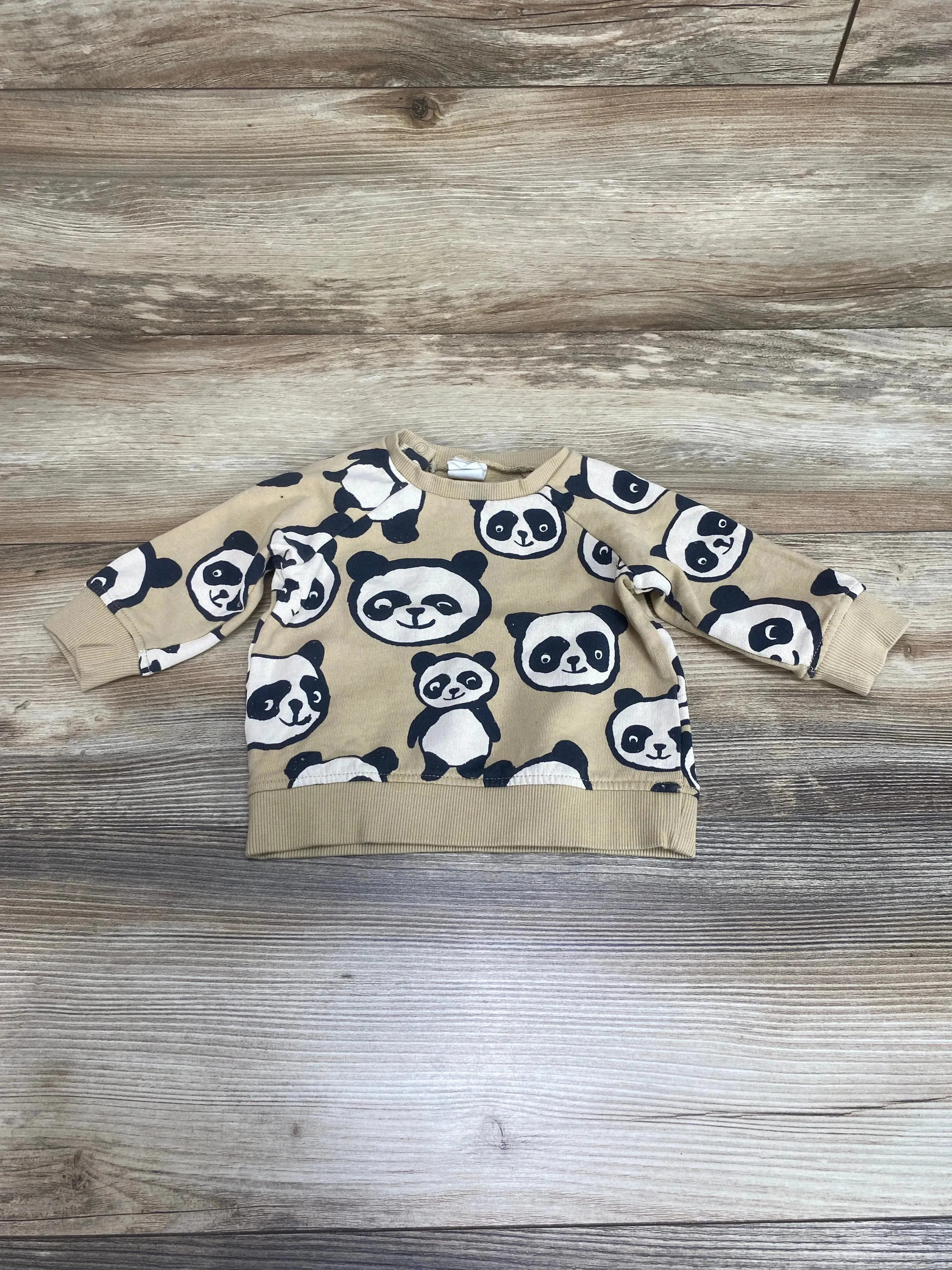 H&M Panda Print Sweatshirt Beige sz 6m