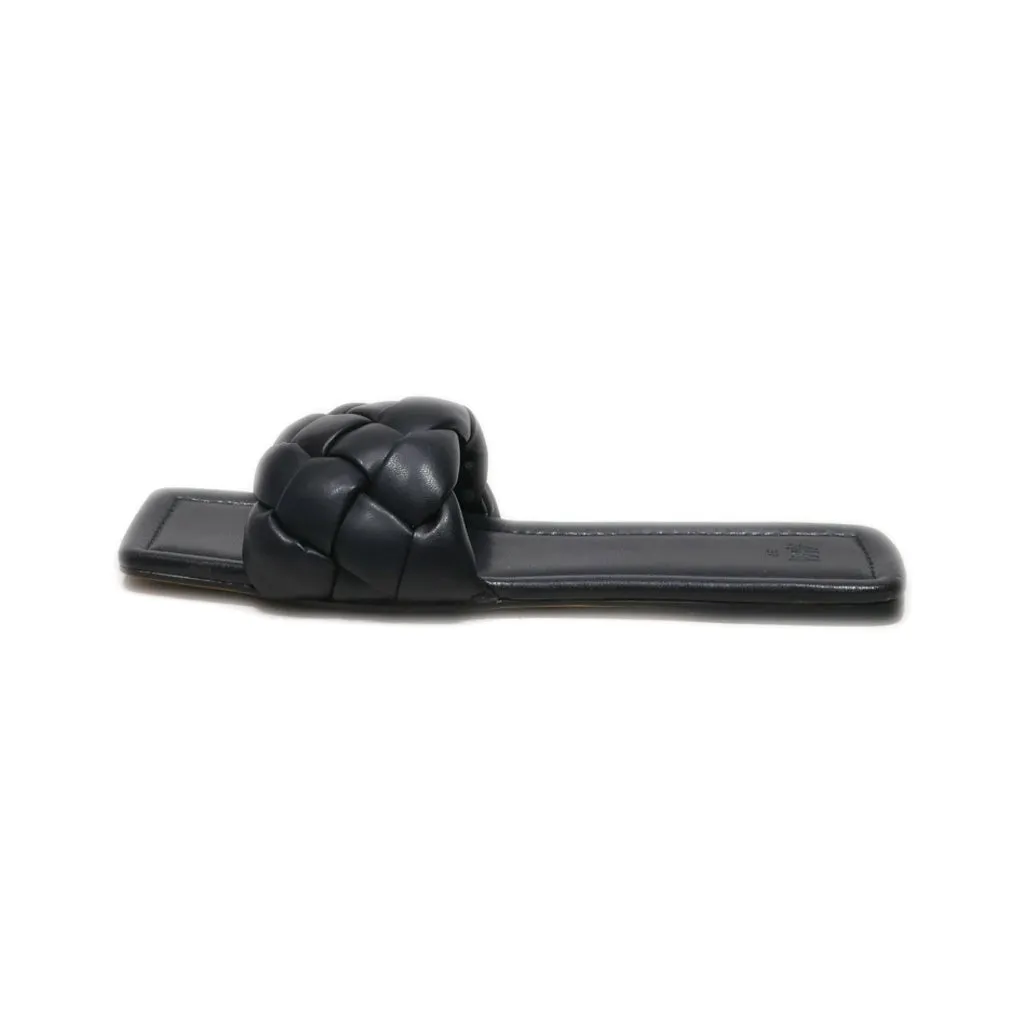 H&M Sliders Leather Black Colour For Women