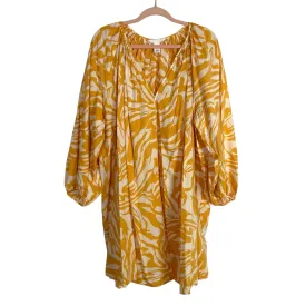 H&M White and Yellow Printed Dress- Size XXL