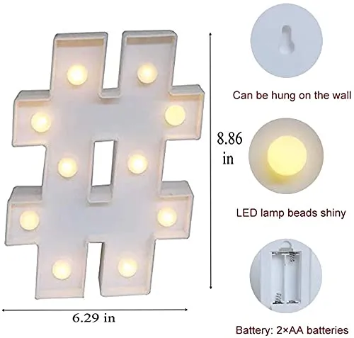 Hashtag - Marquee Light - Warm White