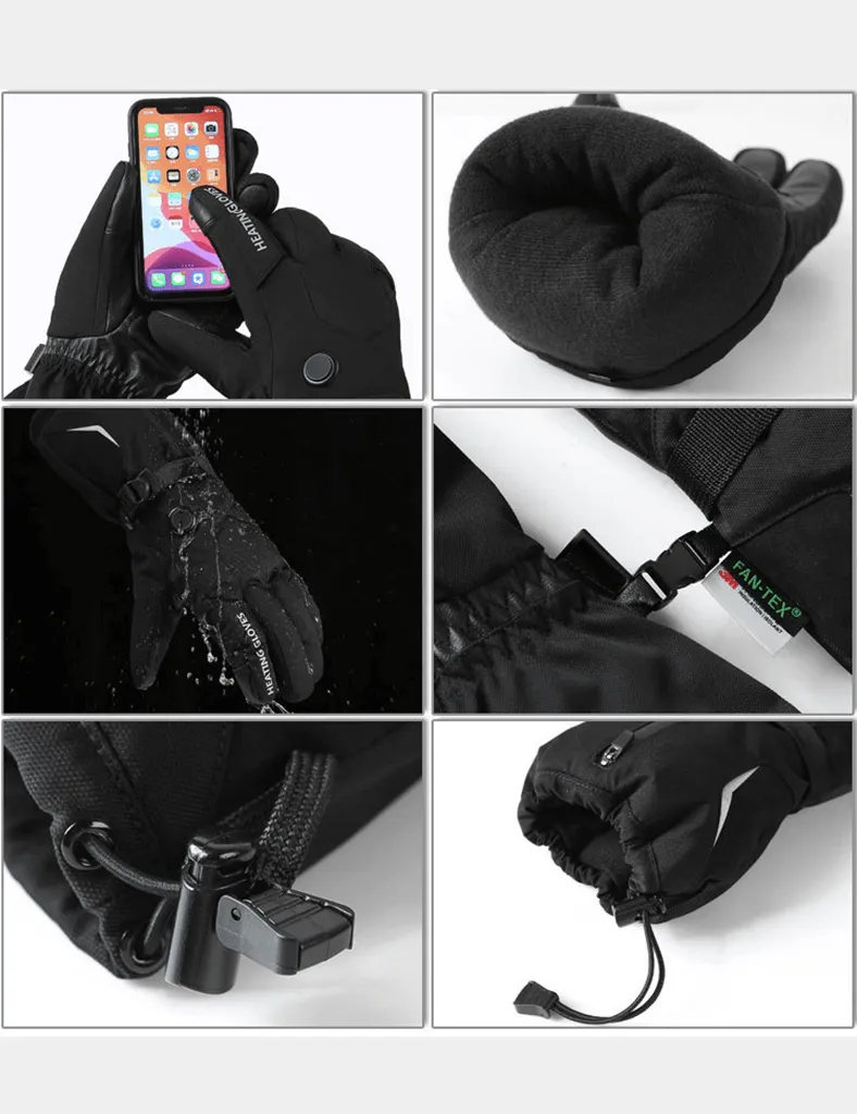 Heated Gloves - 3M Thinsulate™ for Winter Warmth and Device Use