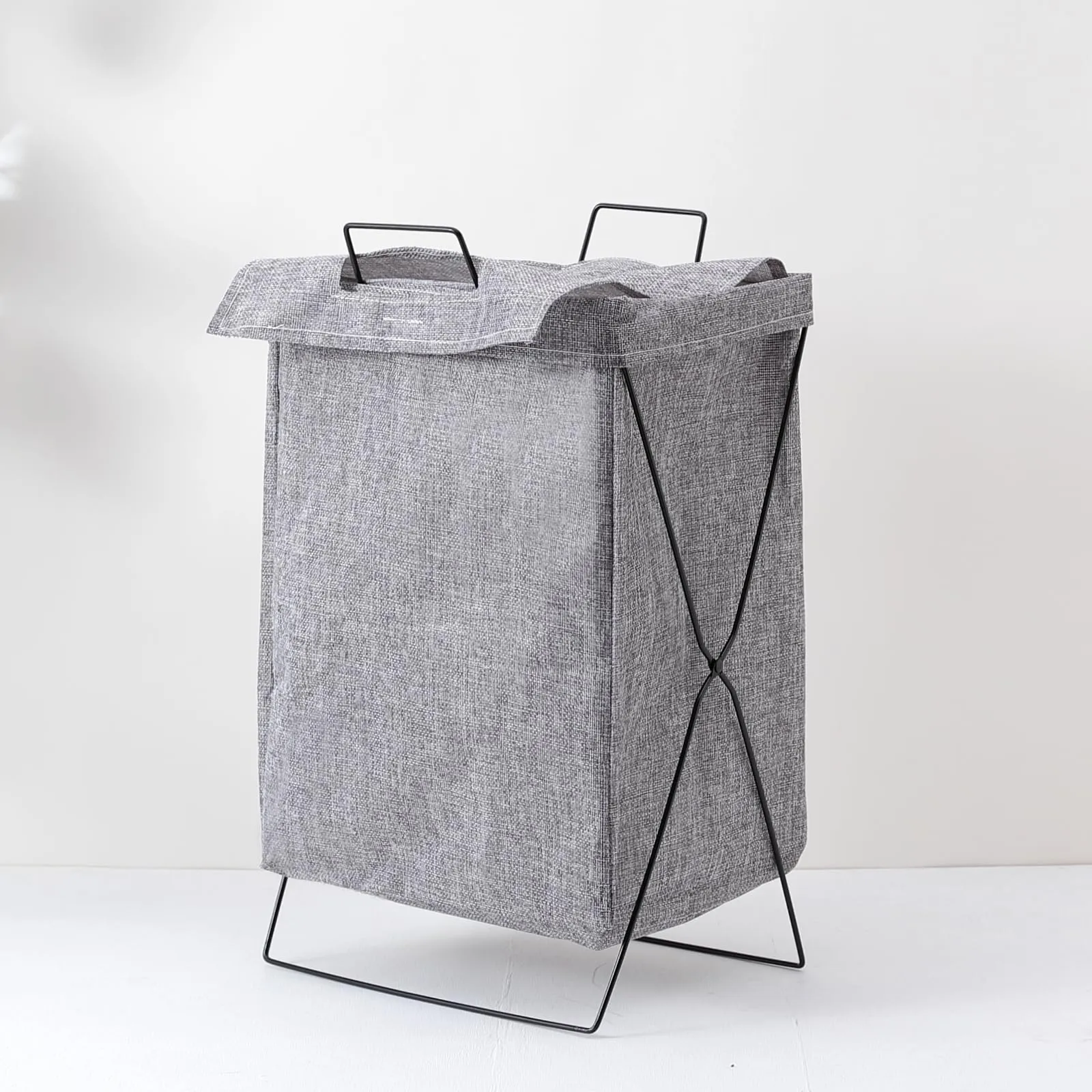 Homestic Laundry Basket For Clothes|Foldable Laundry Hamper|Basket For Toys, Dirty clothes, Storage "40 LTR" (Grey)