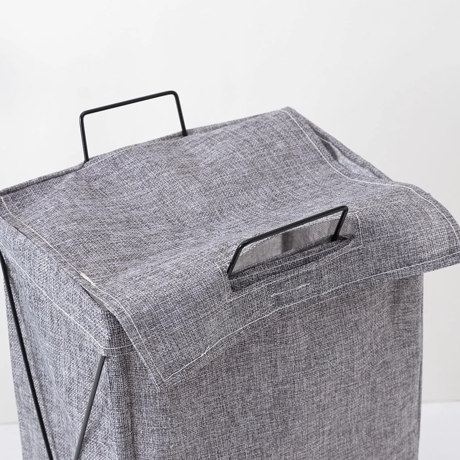 Homestic Laundry Basket For Clothes|Foldable Laundry Hamper|Basket For Toys, Dirty clothes, Storage "40 LTR" (Grey)