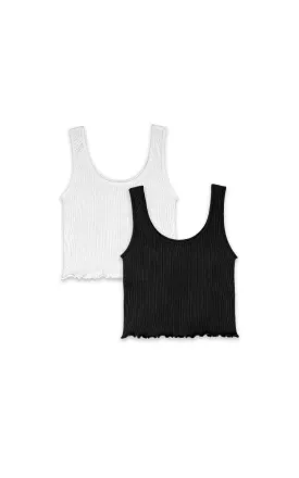 InstaSmooth® Lizzie Seamless Rib Scoop Tank 2 Pack