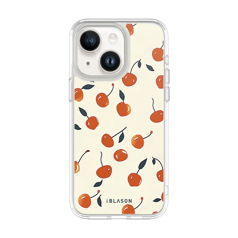 iPhone 15 Plus Halo MagSafe Cute Phone Case - Sweet Cherries