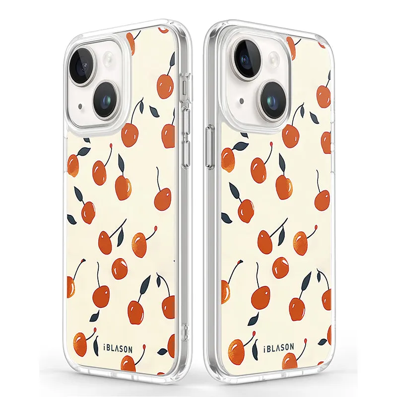 iPhone 15 Plus Halo MagSafe Cute Phone Case - Sweet Cherries