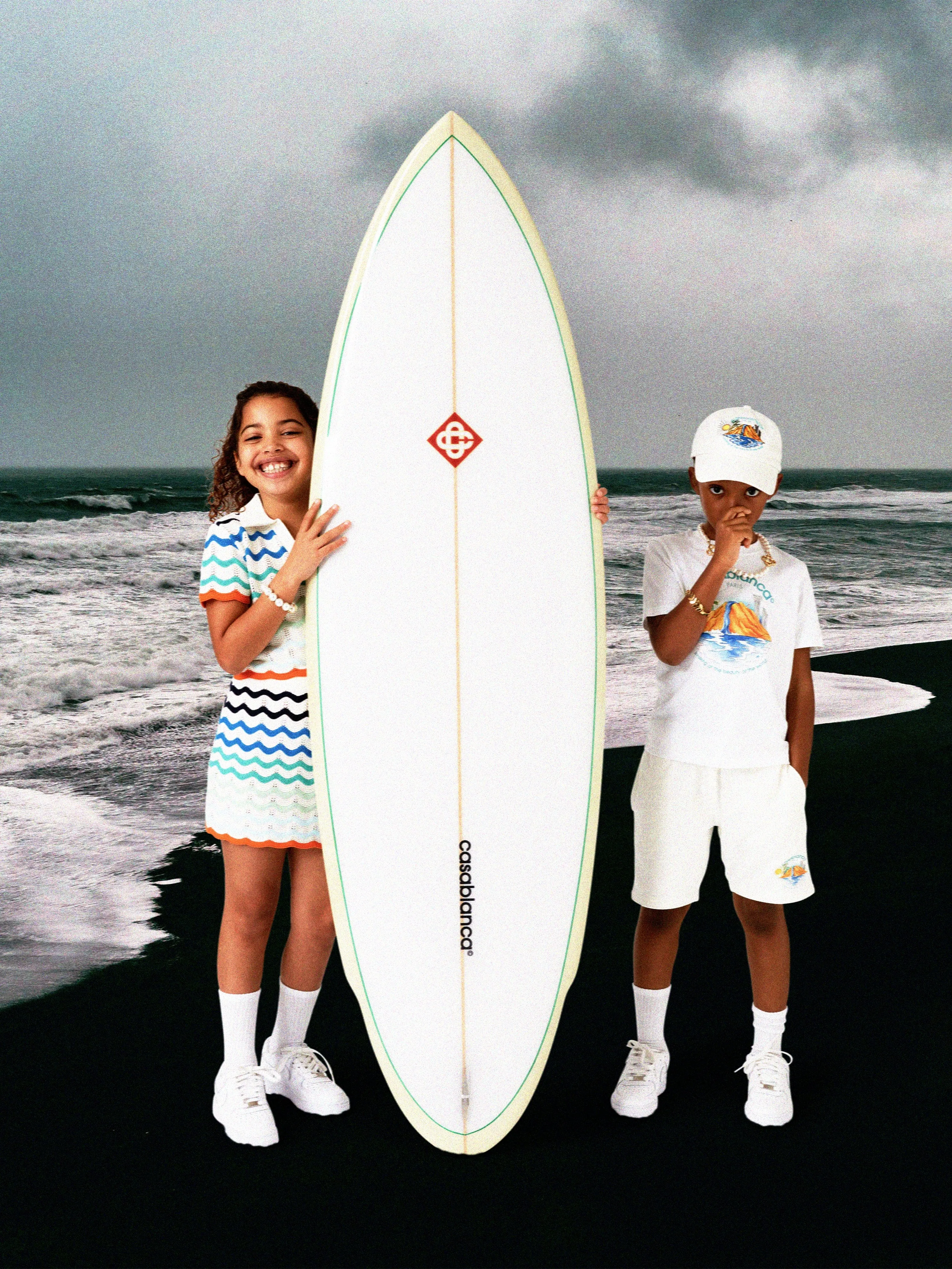 Kids Oasis Embroidered Cap in White