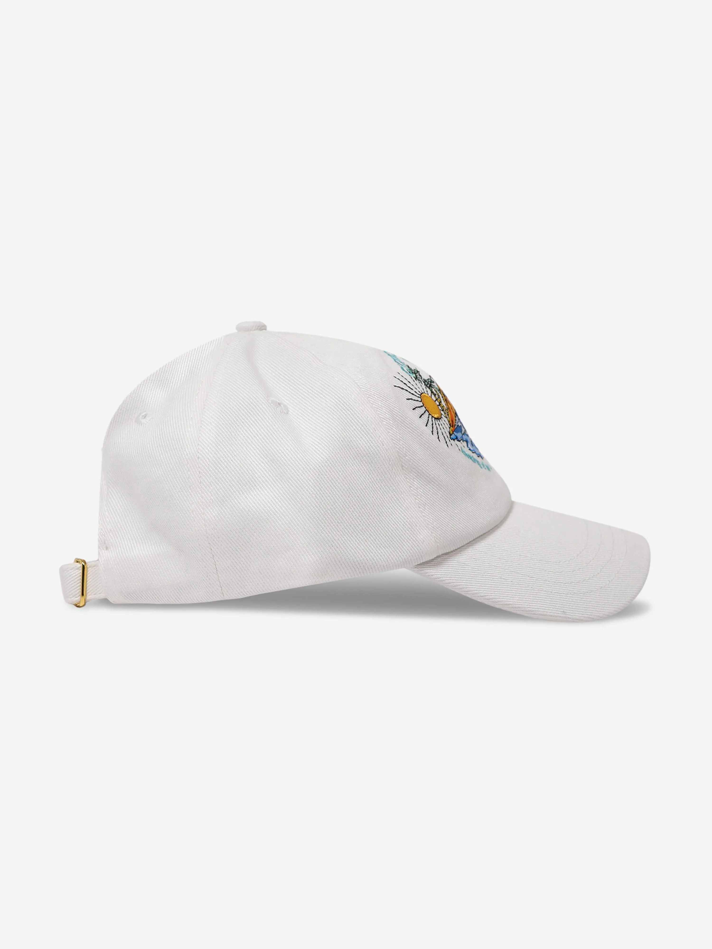 Kids Oasis Embroidered Cap in White