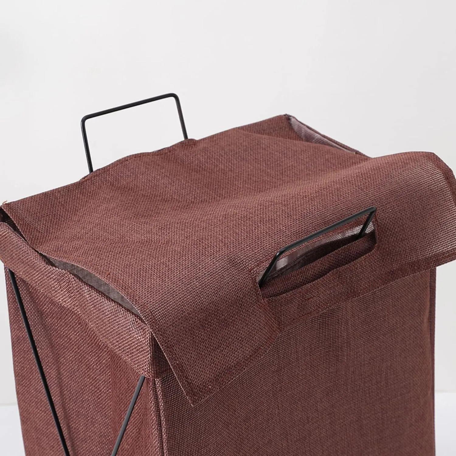Kuber Industries Laundry Basket For Clothes|Foldable Laundry Hamper|Basket For Toys, Dirty clothes, Storage "40 LTR"-Pack of 4 (Brown)