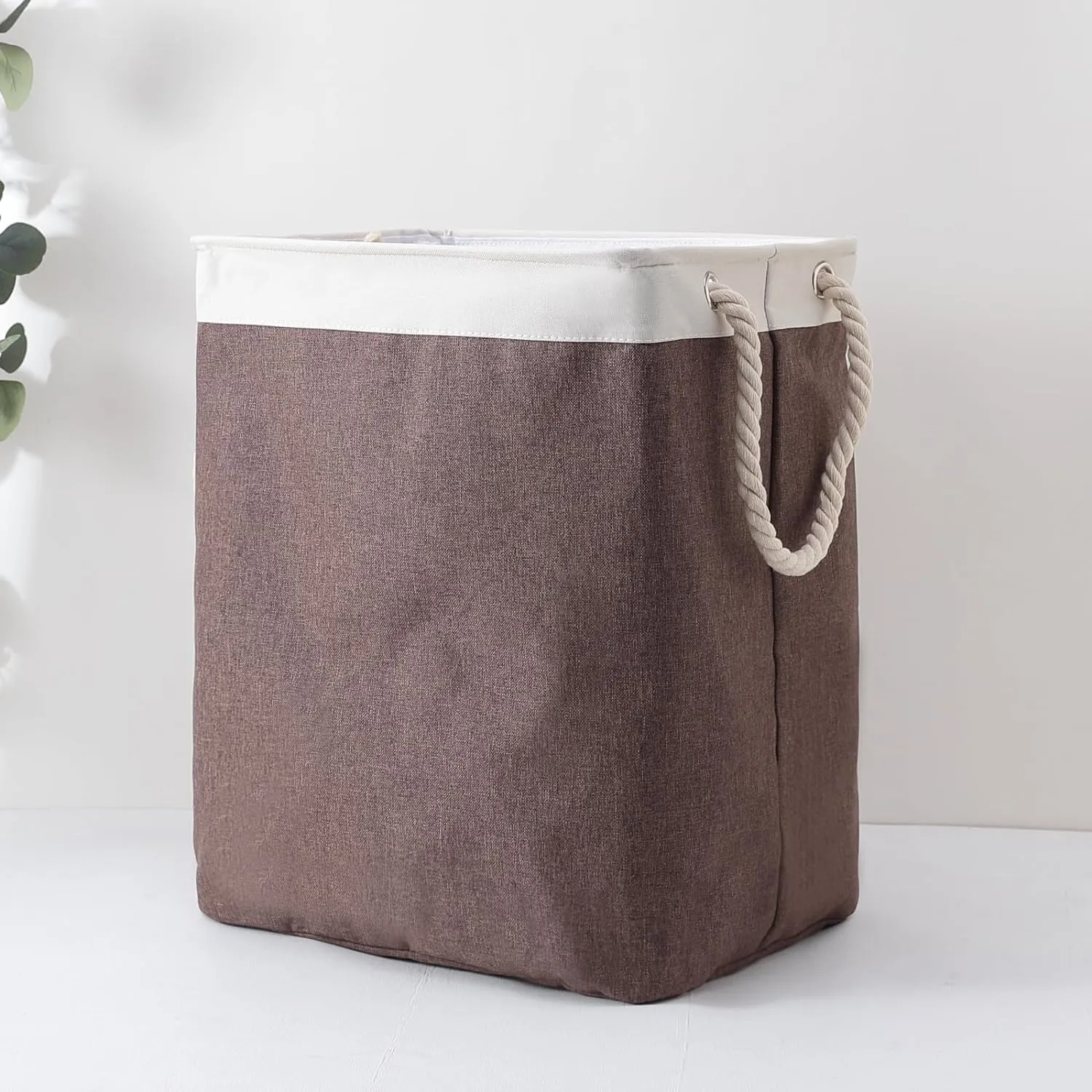 Kuber Industries Laundry Basket For Clothes|Foldable Laundry Hamper|Basket For Toys, Dirty clothes, Storage "45 LTR"-Pack of 3 (Brown)