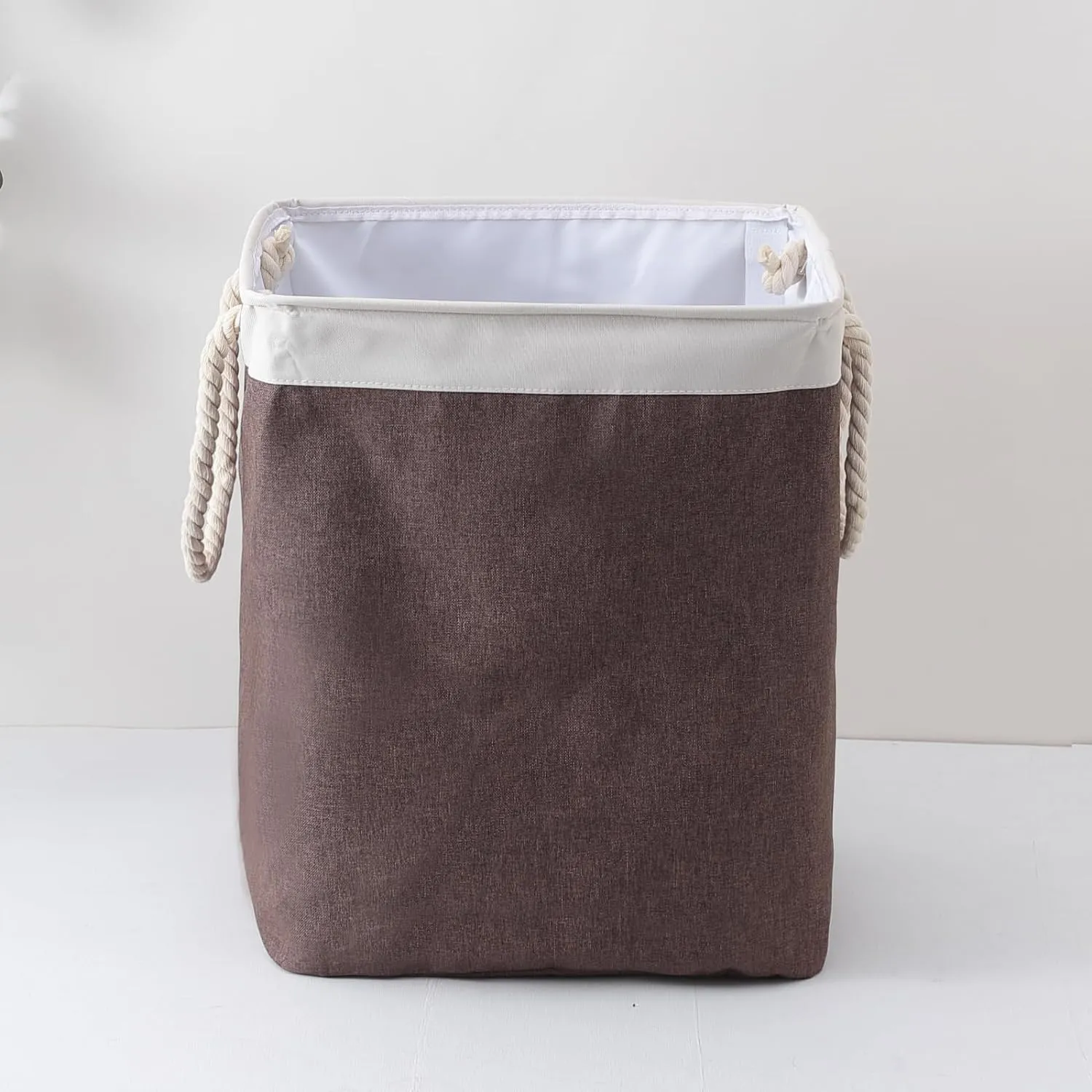 Kuber Industries Laundry Basket For Clothes|Foldable Laundry Hamper|Basket For Toys, Dirty clothes, Storage "45 LTR"-Pack of 3 (Brown)