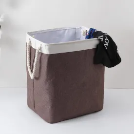 Kuber Industries Laundry Basket For Clothes|Foldable Laundry Hamper|Basket For Toys, Dirty clothes, Storage "45 LTR"-Pack of 3 (Brown)