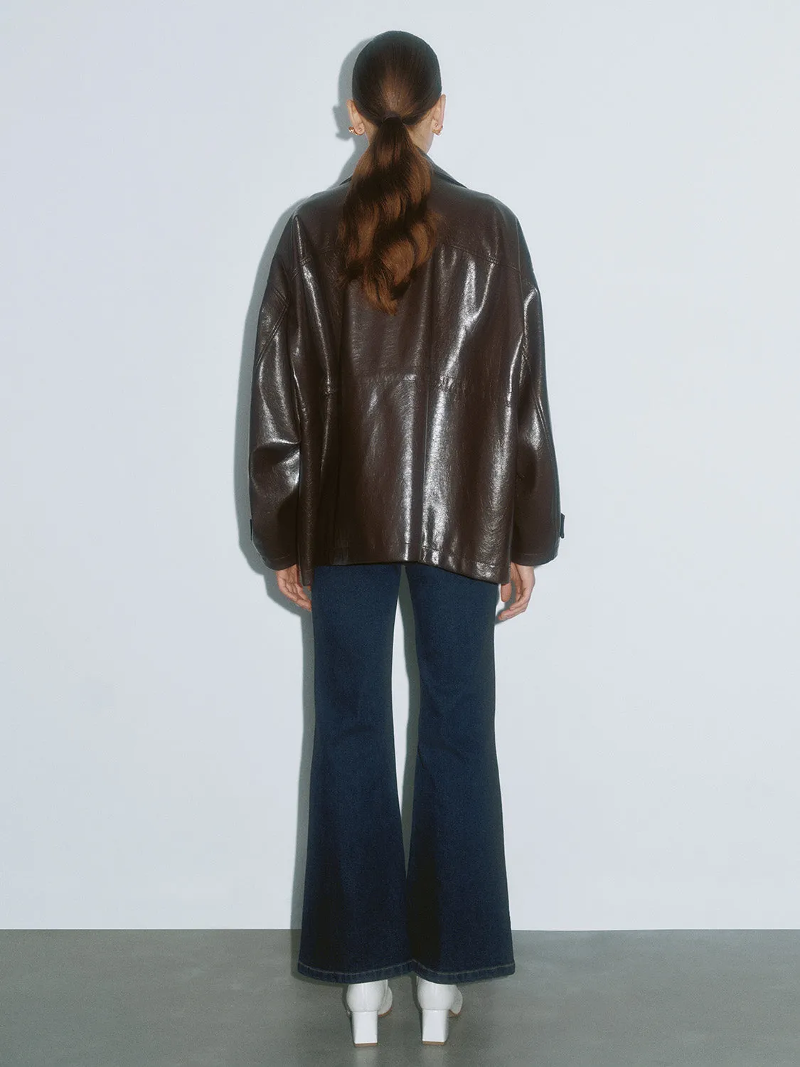 Leather Flap Pocket Coats