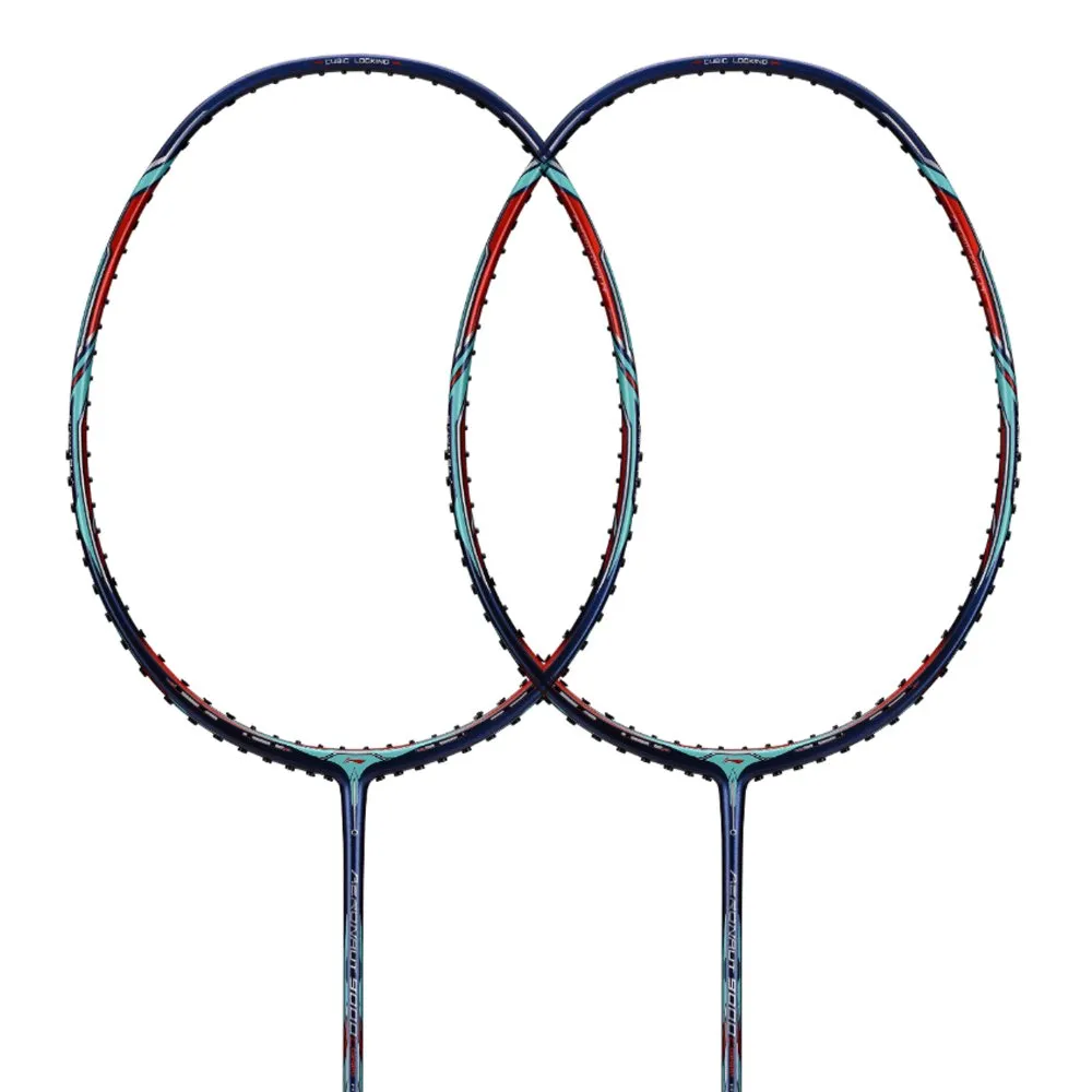 LI-NING Aeronaut 9000C Badminton Racquet Navy Red