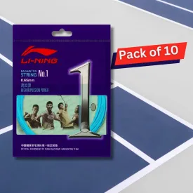 Li-Ning No 1 Badminton String, Pack of 10 Strings