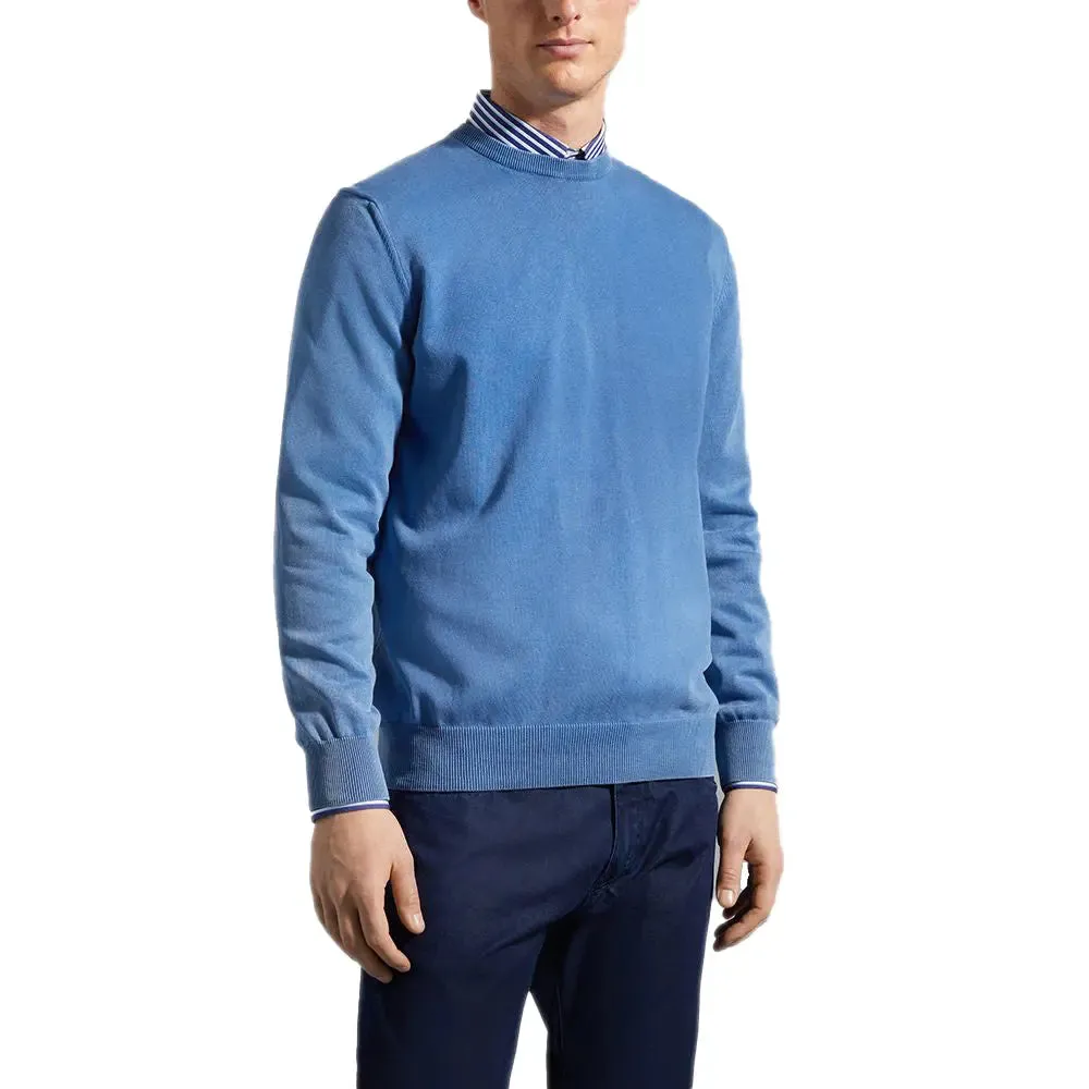 Light Blue Pima Cotton Crewneck Sweatshirt