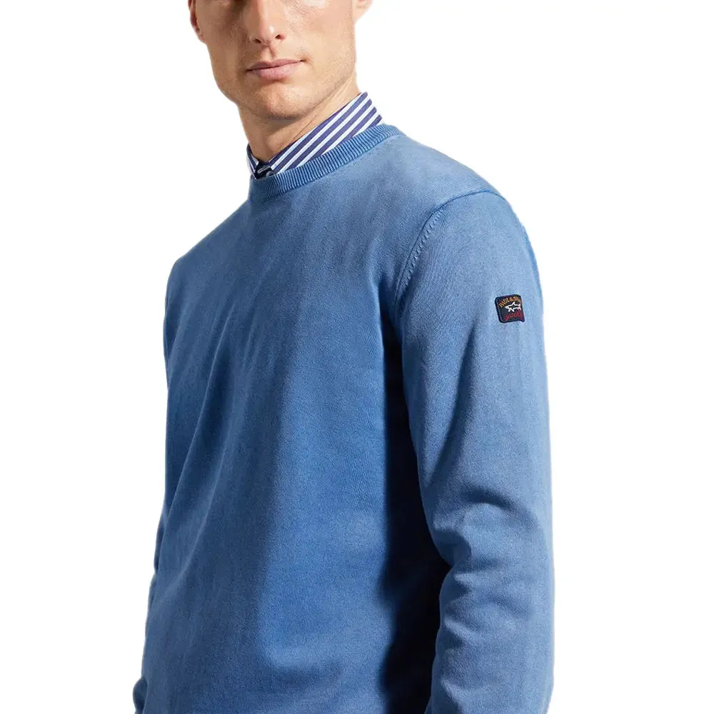 Light Blue Pima Cotton Crewneck Sweatshirt