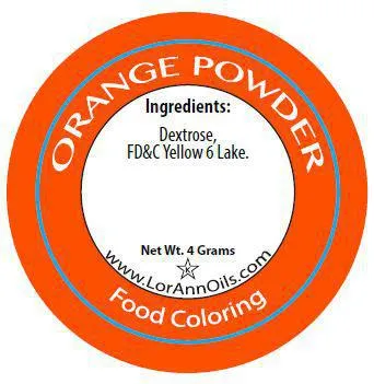 LorAnn Powder Food Coloring - Orange (4 grams)