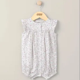 Mamas & Papas Floral Jersey Shortie Romper - Pink