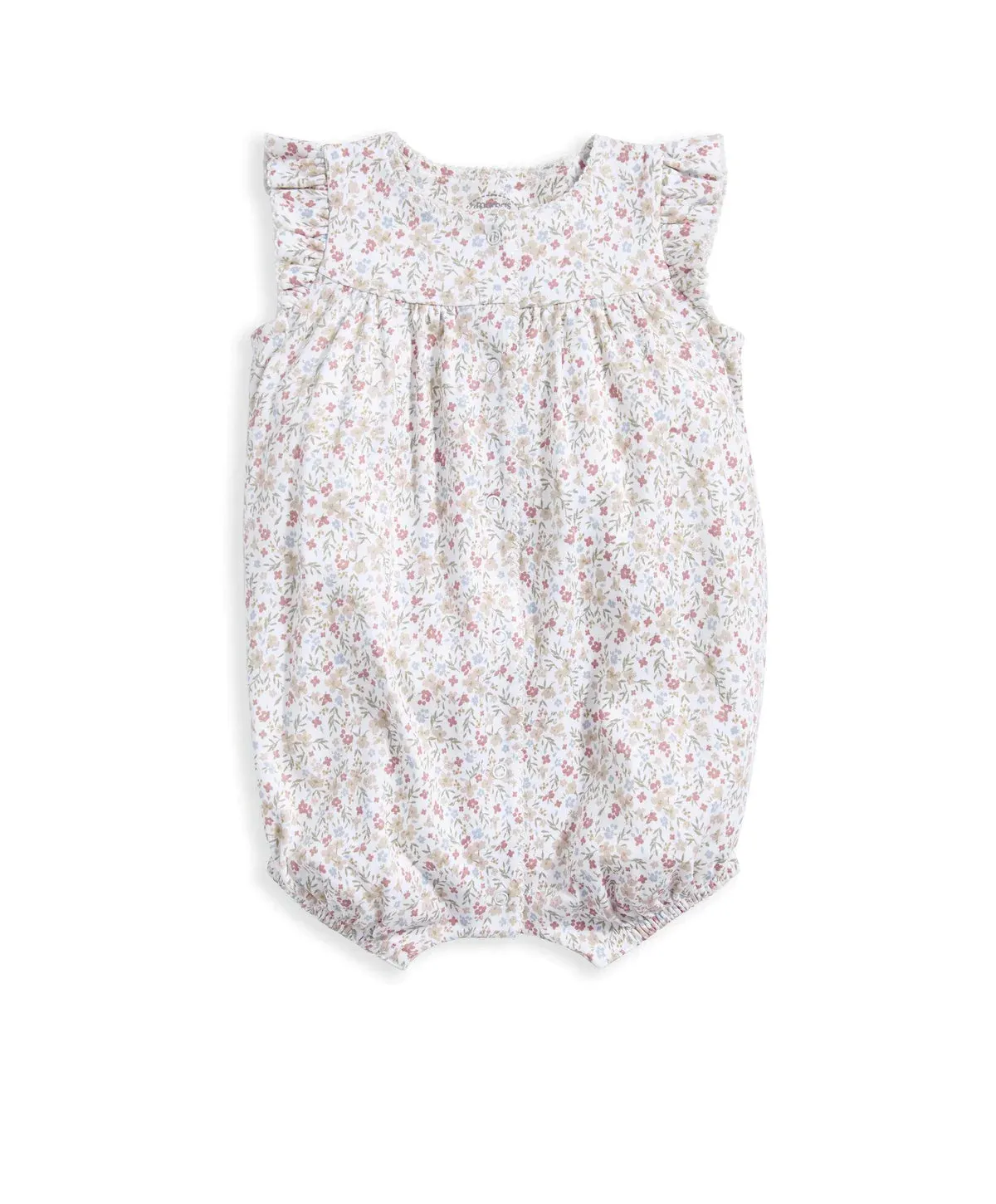 Mamas & Papas Floral Jersey Shortie Romper - Pink
