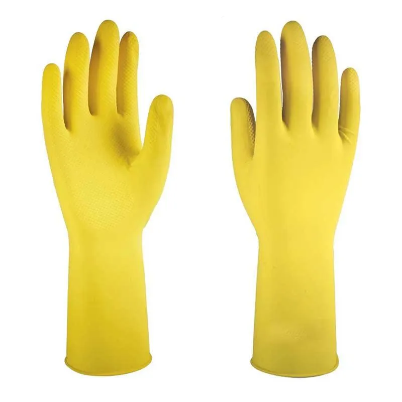 Natural Latex Rubber Gloves - Yellow