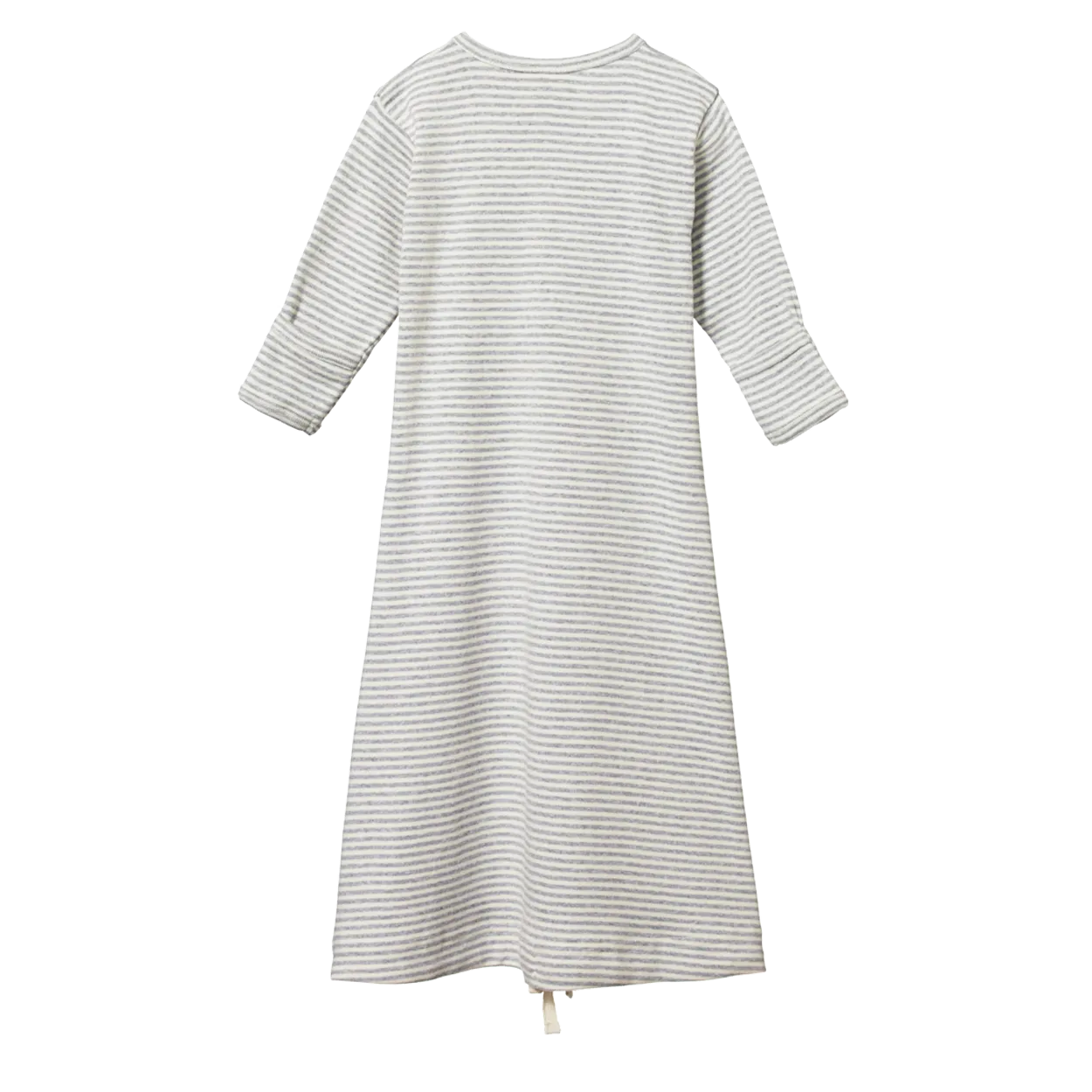 Nature Baby Gown - Grey Marl Stripe