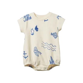 Nature Baby Juno Romper Terry - Atlantic Print Terry