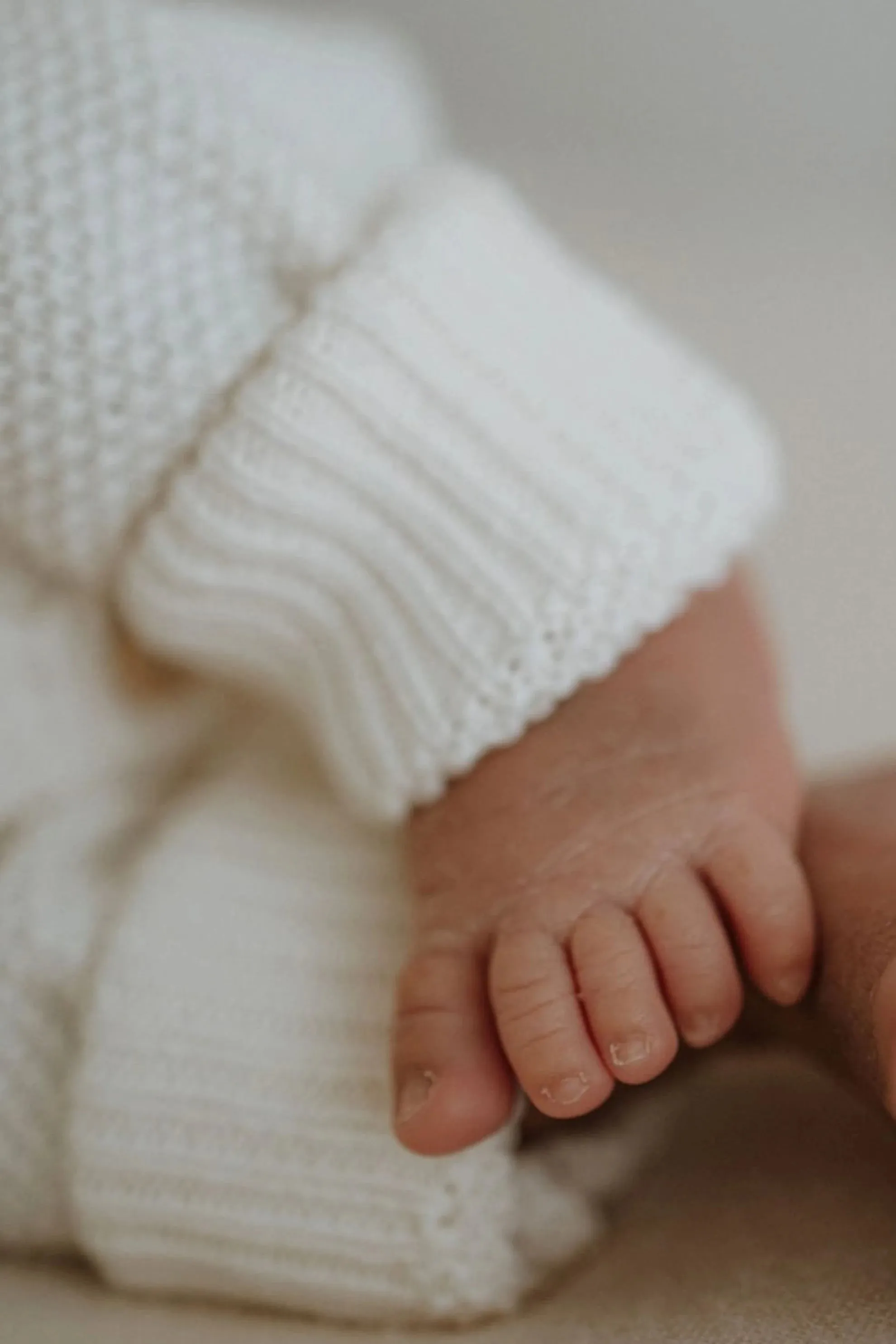 Organic Cotton Moss Stitch Baby Romper - Milk