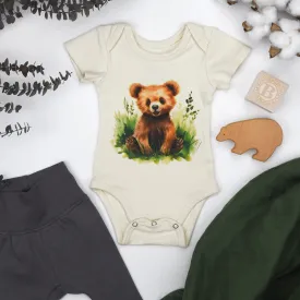 Organic Cotton Short Sleeve Baby Bodysuit, Benny