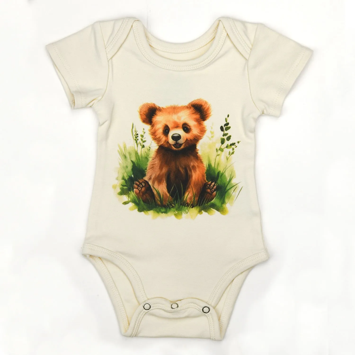 Organic Cotton Short Sleeve Baby Bodysuit, Benny