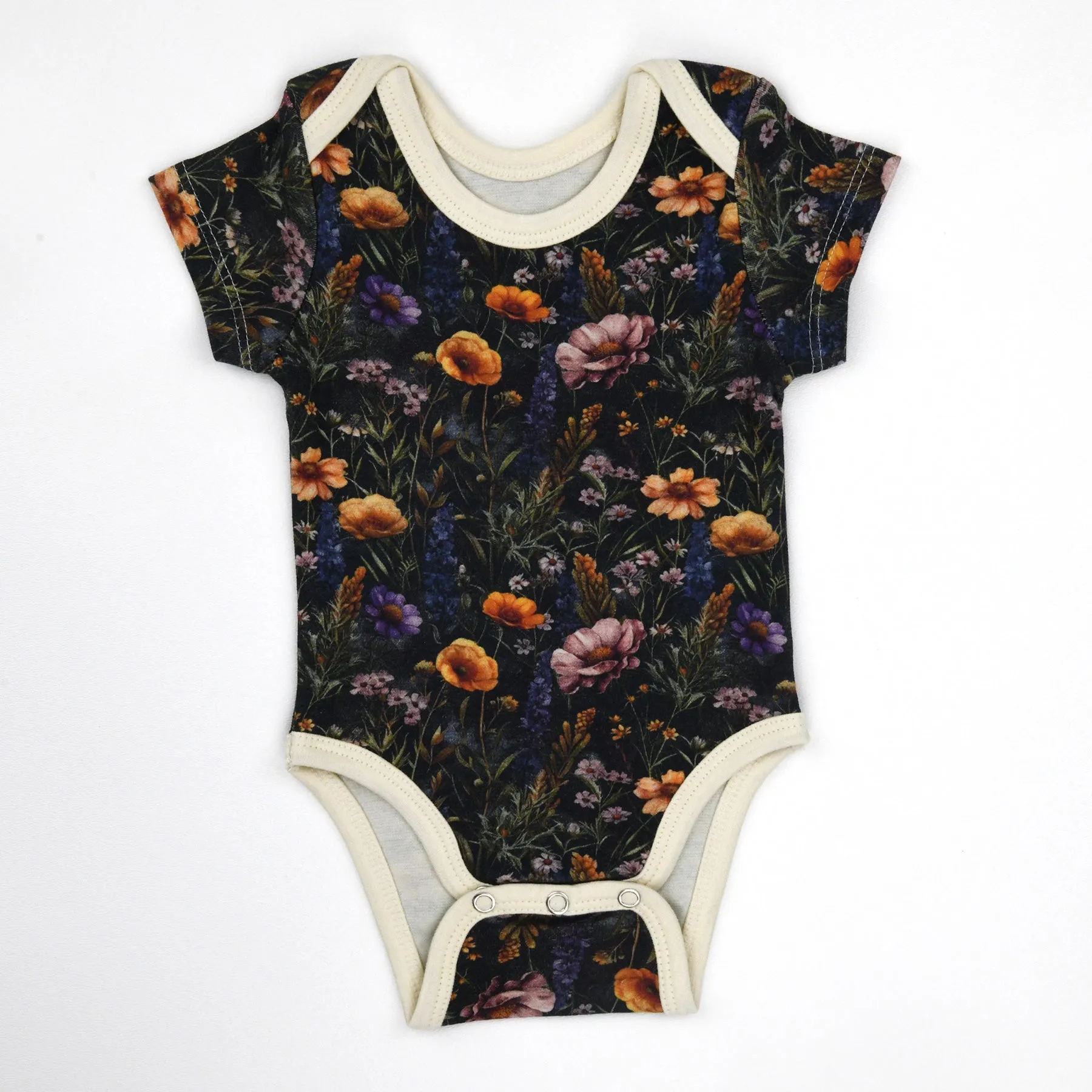Organic Cotton Short Sleeve Baby Bodysuit, Isabelle