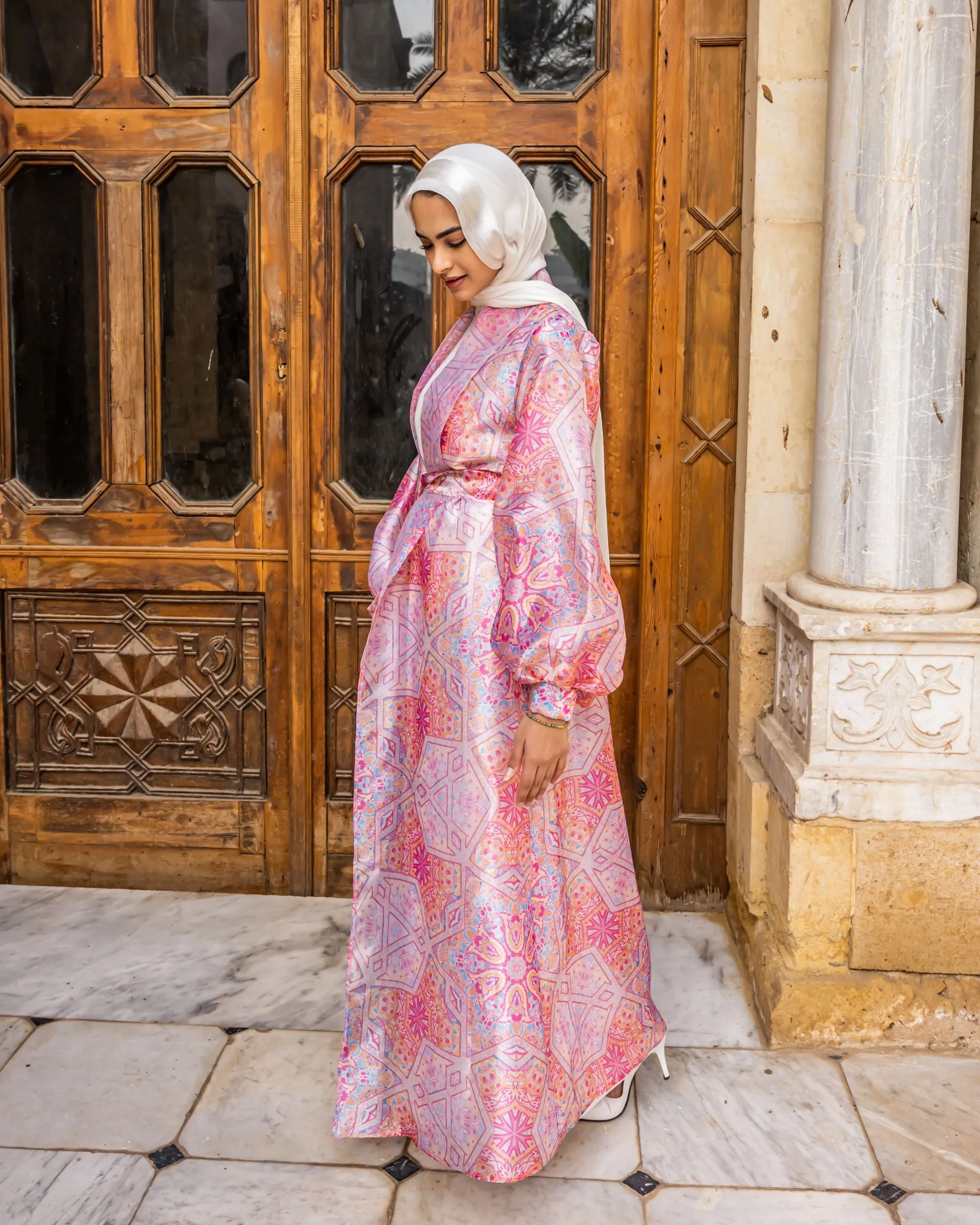 Organza Cardigan-Pink