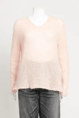 Pale Pink Mohair Blend Lightweight Preowned Jumper