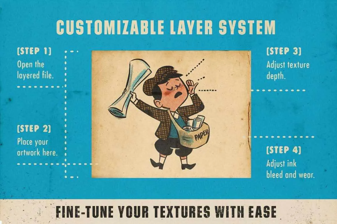 Paper Boy Paper Texture Bundle for Procreate