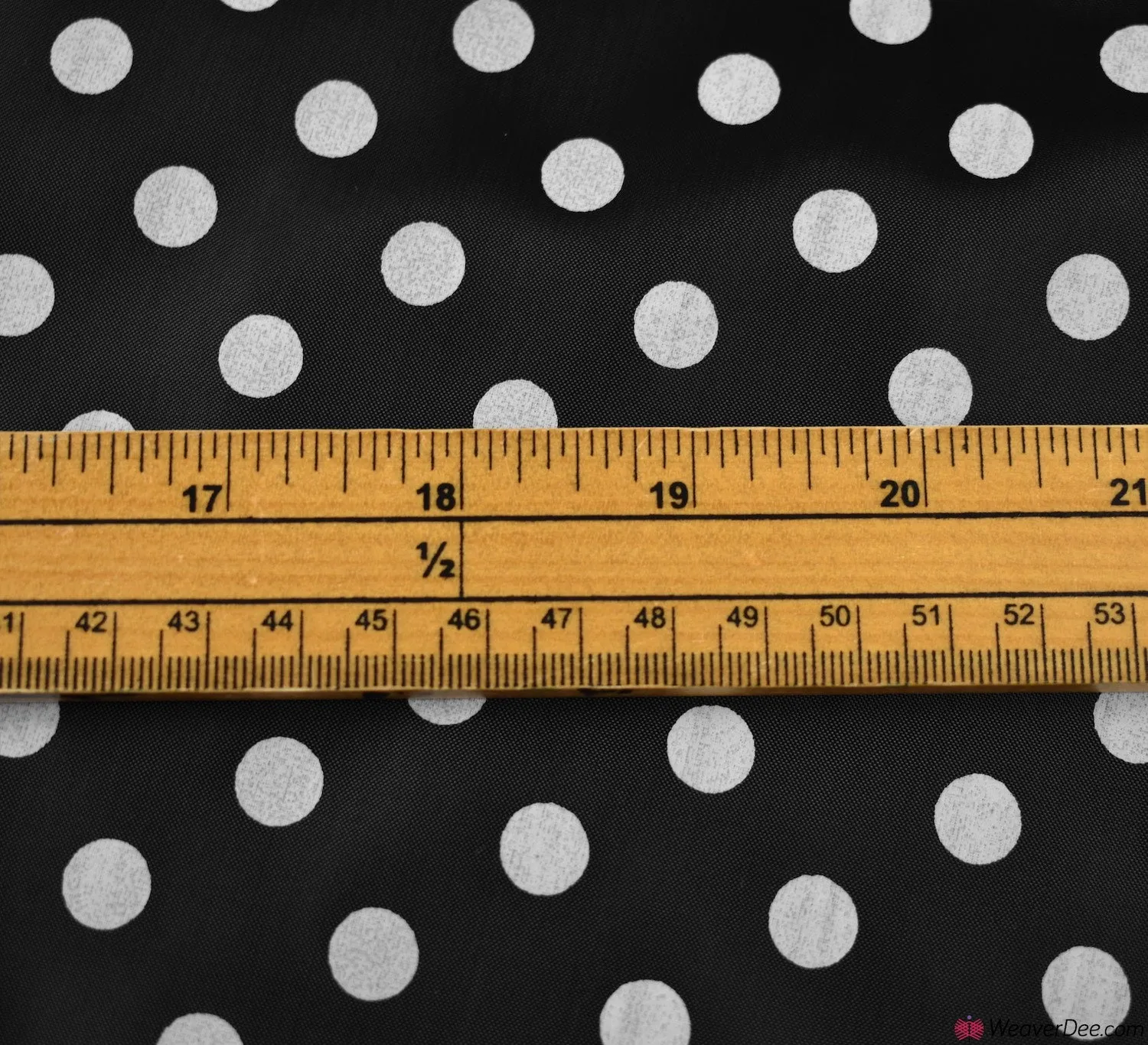 Peaspot Lining Fabric - White on Black