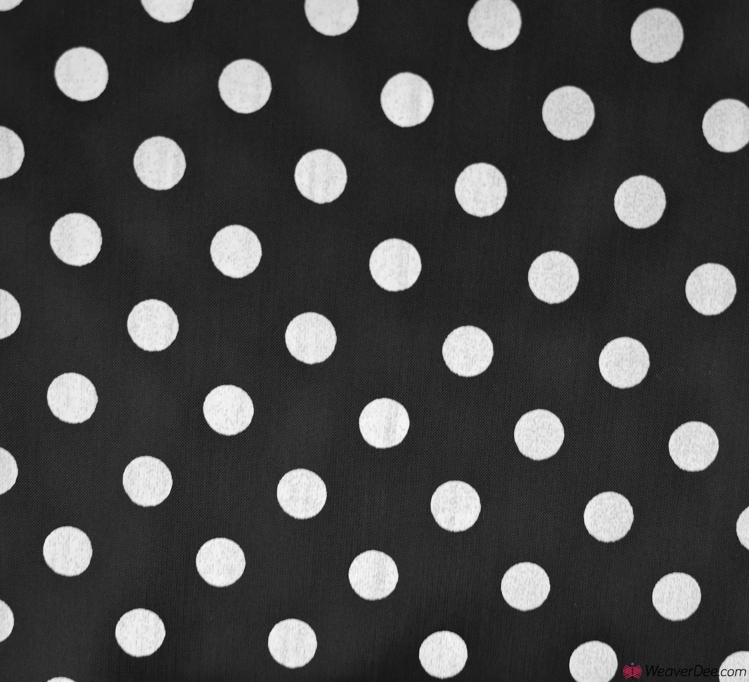Peaspot Lining Fabric - White on Black