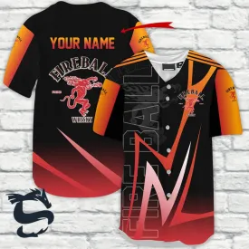 Personalize Fireball Whisky Esport Style Baseball Jersey
