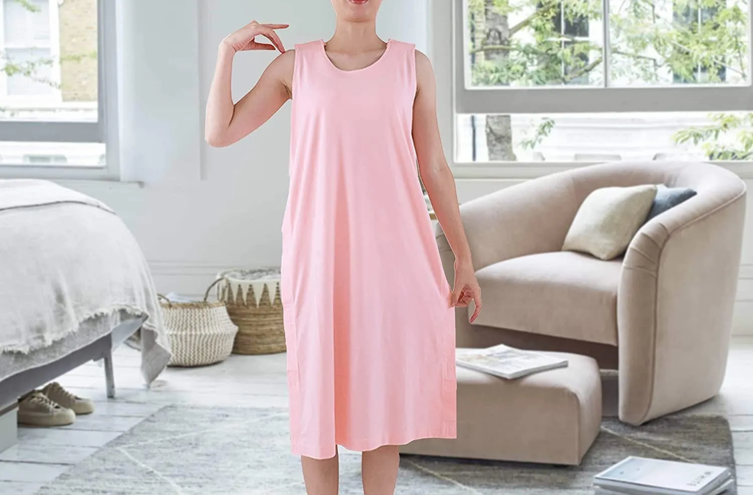 Pink 100% Cotton Hospital Gown. Large Patient Robe for Women. Women's Clothing after Surgery.