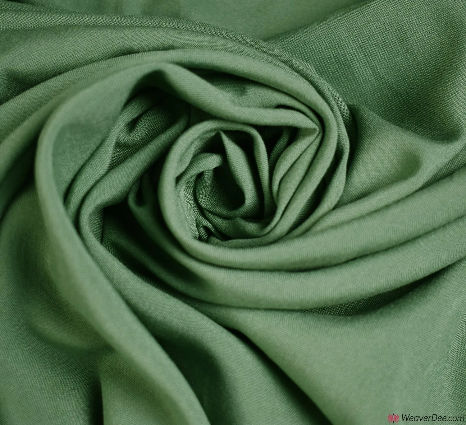 Plain Viscose Fabric - Elm Green