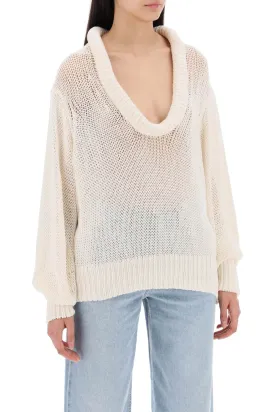 "open-knit bruno pullover