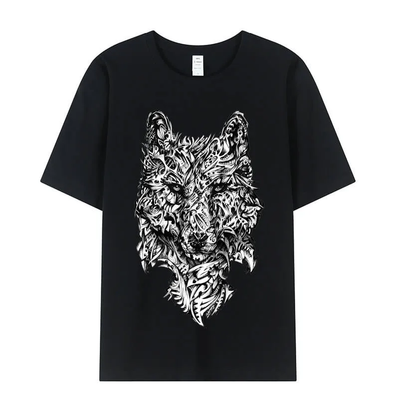 Scary Wolf Cotton T-shirt