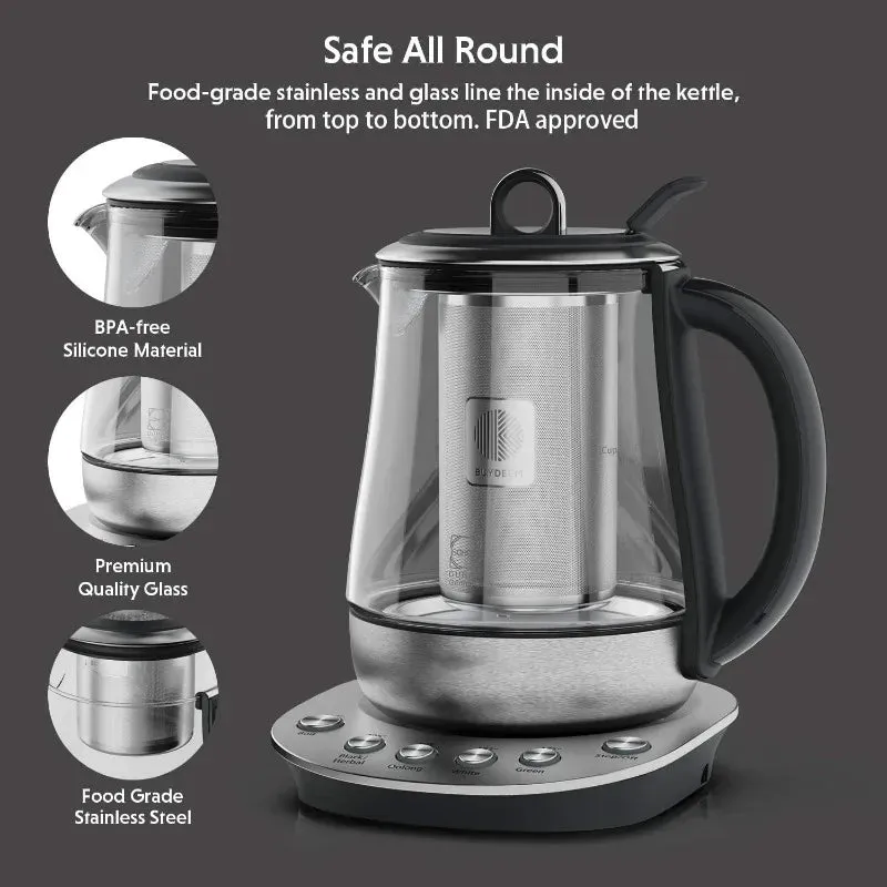 Stainless Steel Electric Kettle Removable Infuser Auto Keep Warm