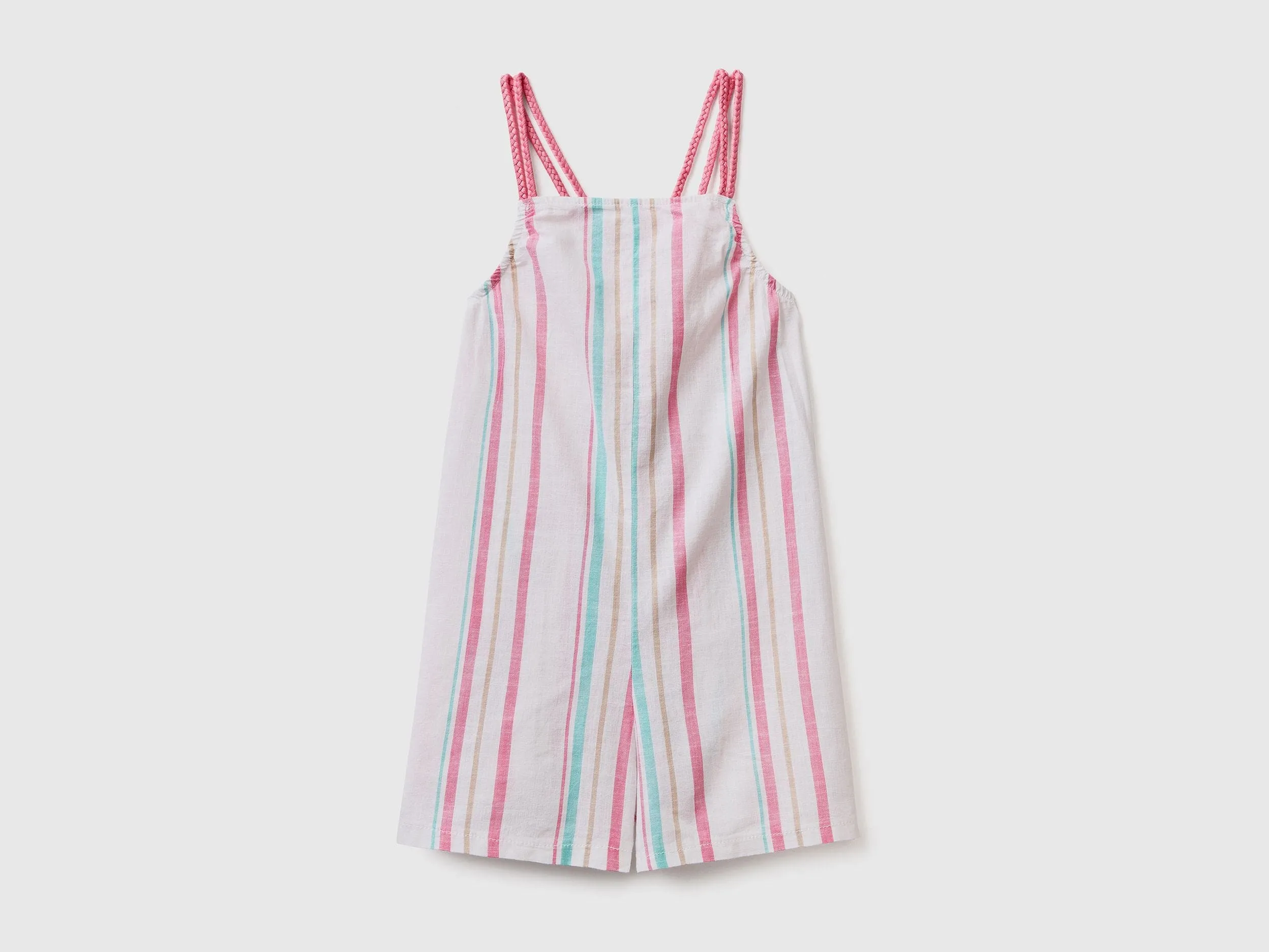 Striped cropped jumpsuit