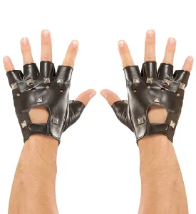 Studded Fingerless Punk Rock Gloves