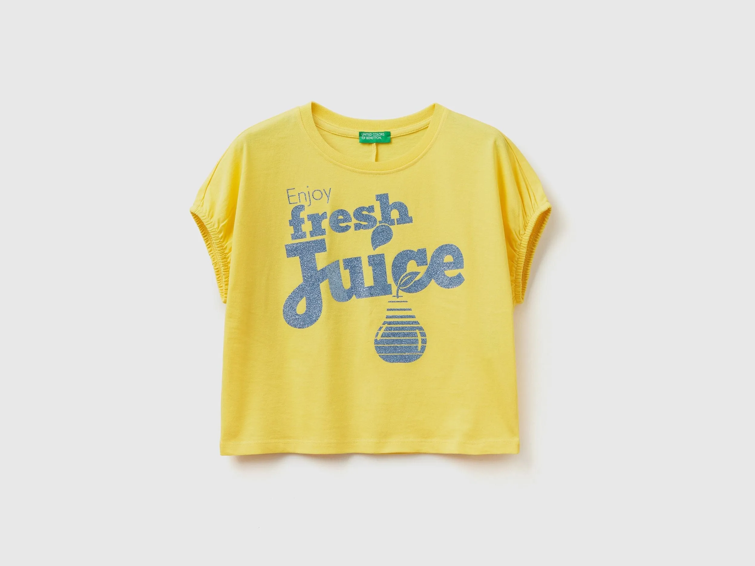 T-shirt with glittery fruit print