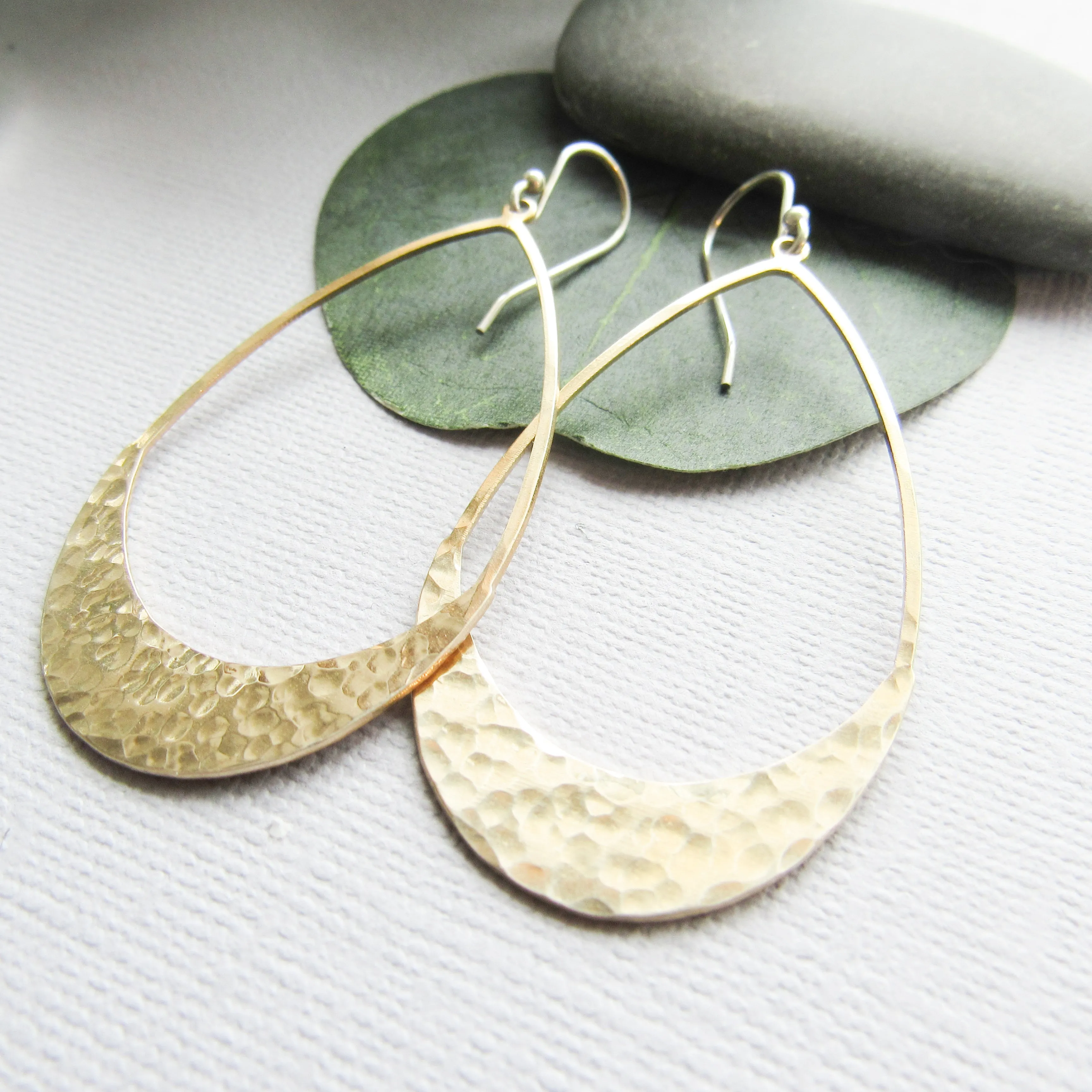 Textures Brass Earrings