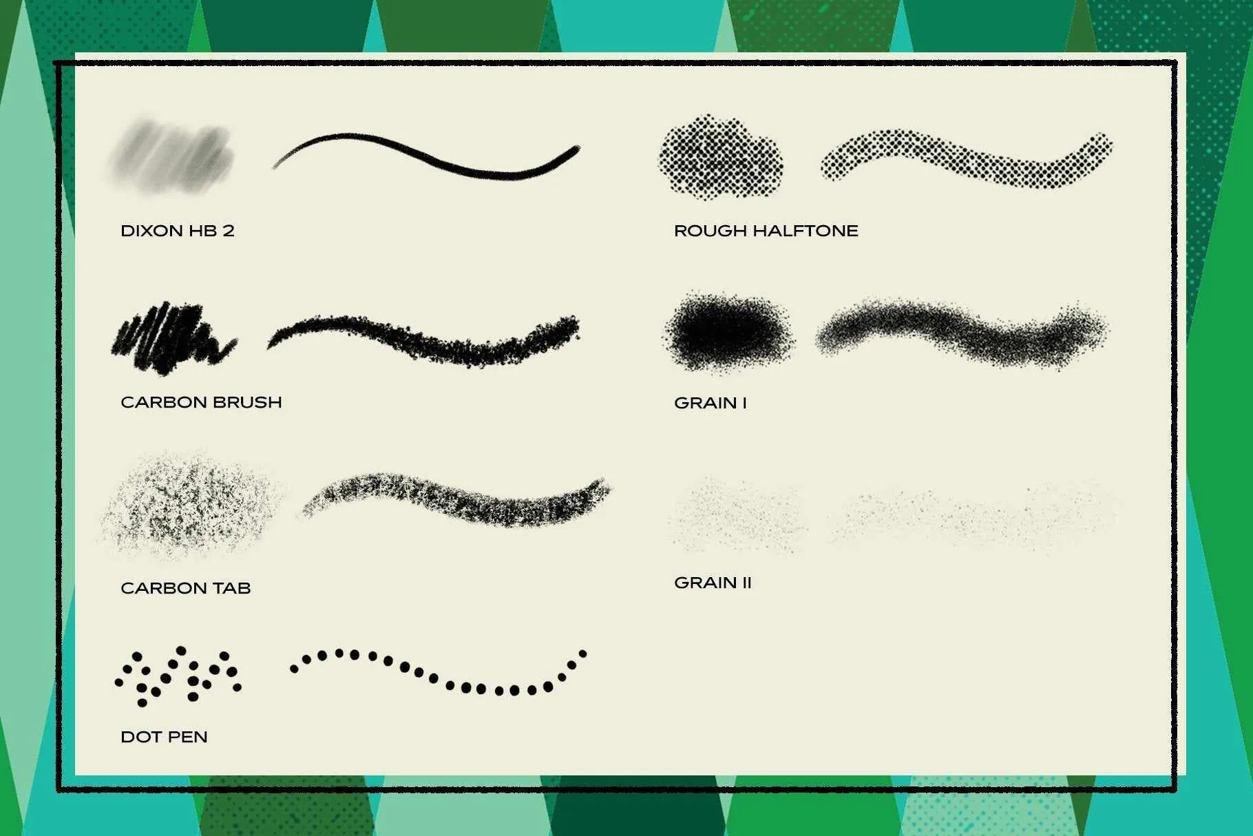 The Complete Mid-Century Brush Collection for Clip Studio Paint